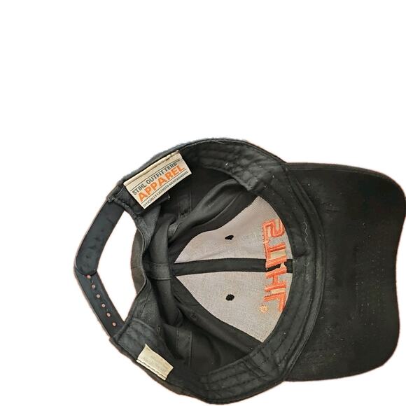 STIHL Iconic Snapback Hat Cap - Black Orange Adjustable Embroidered Logo - Picture 2 of 4